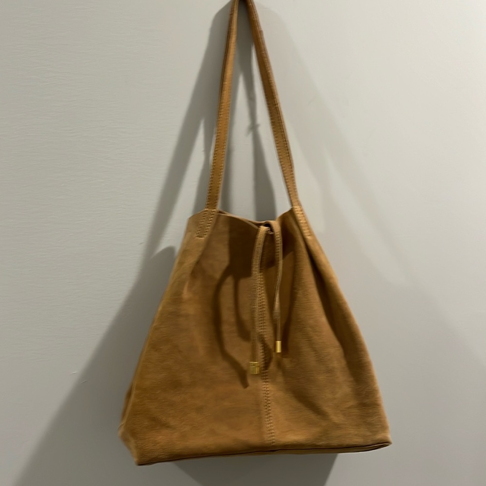 Hobo Tan Suede Tote